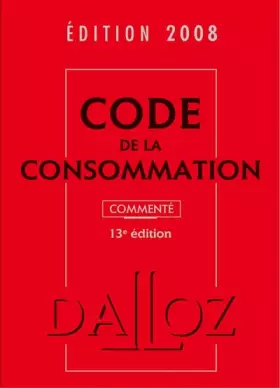 Couverture du produit · Code de la consommation commenté