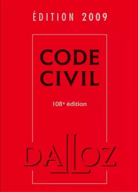 Couverture du produit · Code civil 2009