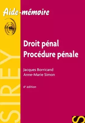 Couverture du produit · Droit pénal : Procédure pénale
