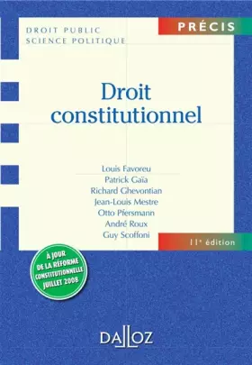 Couverture du produit · Droit constitutionnel