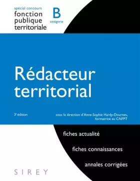 Couverture du produit · Rédacteur territorial : Catégorie B