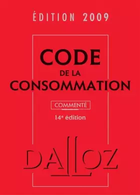 Couverture du produit · Code de la consommation