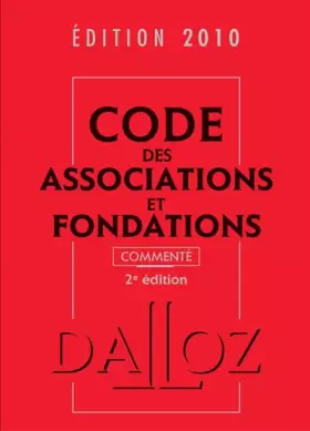 Couverture du produit · Code des associations et fondations