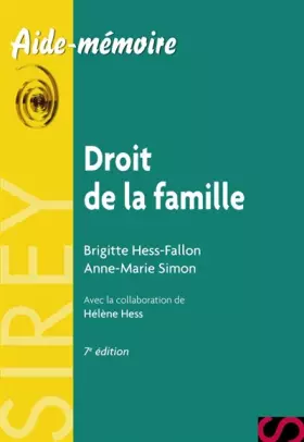 Couverture du produit · Droit de la famille