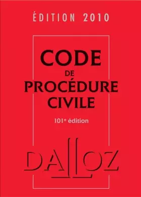Couverture du produit · Code de procédure civile 2010