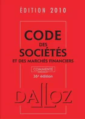 Couverture du produit · Code des sociétés et des marchés financiers