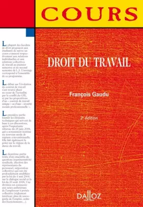Couverture du produit · Droit du travail