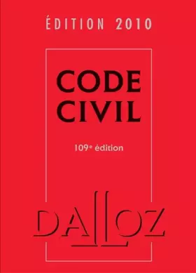Couverture du produit · Code civil 2010