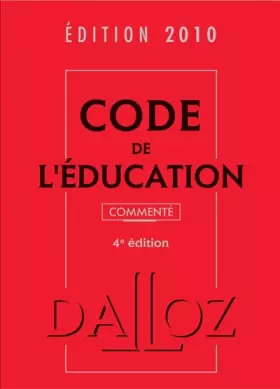 Couverture du produit · Code de l'éducation 2010
