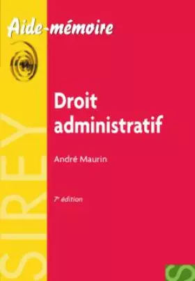 Couverture du produit · Droit administratif