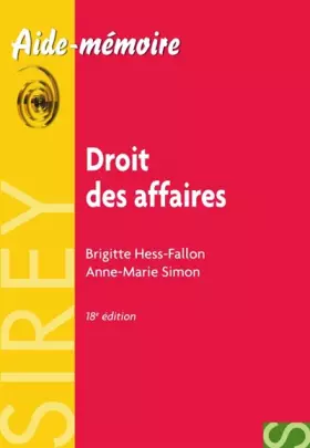 Couverture du produit · Droit des affaires