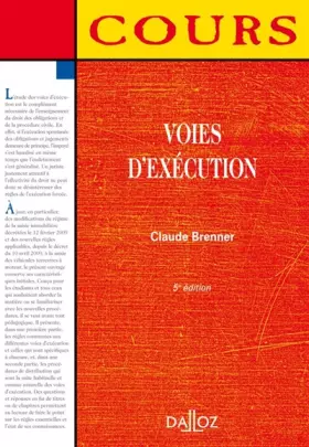 Couverture du produit · Voies d'exécution