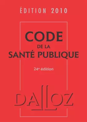 Couverture du produit · Code de la santé publique