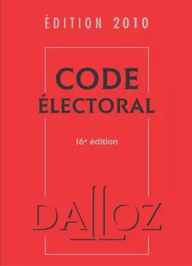 Couverture du produit · Code électoral 2010