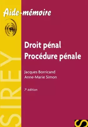 Couverture du produit · Droit pénal - Procédure pénale