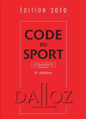 Couverture du produit · Code du sport