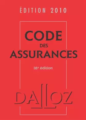 Couverture du produit · Code des assurances