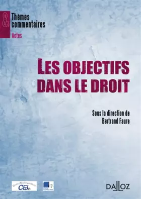 Couverture du produit · Les objectifs dans le droit