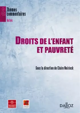 Couverture du produit · Droits de l'enfant et pauvreté