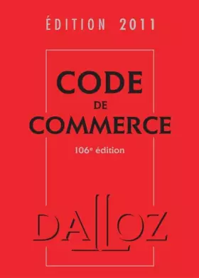 Couverture du produit · Code de commerce 2011