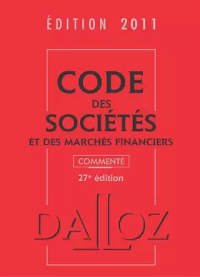 Couverture du produit · Code des sociétés et des marchés financiers 2011