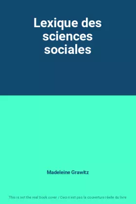 Couverture du produit · Lexique des sciences sociales