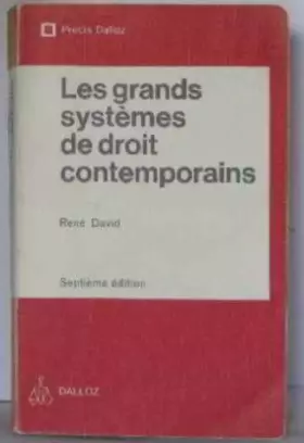 Couverture du produit · Les Grands systèmes de droit contemporains