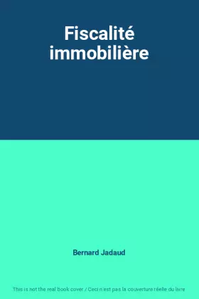 Couverture du produit · Fiscalité immobilière