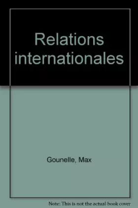 Couverture du produit · Relations internationales