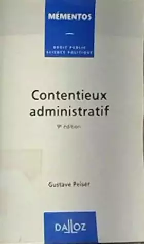 Couverture du produit · Contentieux administratif