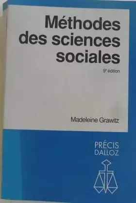 Couverture du produit · Méthodes des sciences sociales