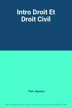 Couverture du produit · Intro Droit Et Droit Civil