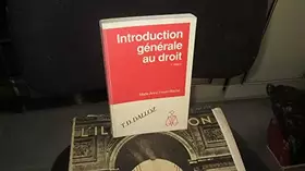 Couverture du produit · Introduction générale au droit