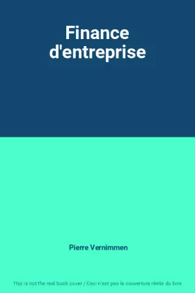 Couverture du produit · Finance d'entreprise