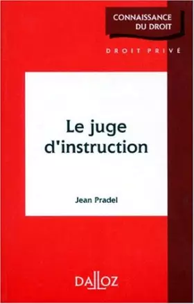 Couverture du produit · Le juge d'instruction