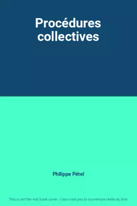 Couverture du produit · Procédures collectives
