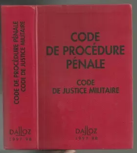 Couverture du produit · Code de procédure pénale 1997-1998