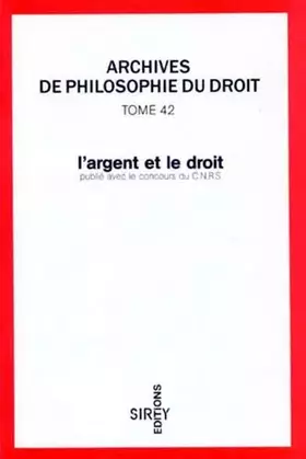Couverture du produit · ARGENT ET DROIT