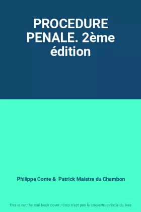 Couverture du produit · PROCEDURE PENALE. 2ème édition