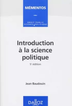 Couverture du produit · Introduction à la science politique