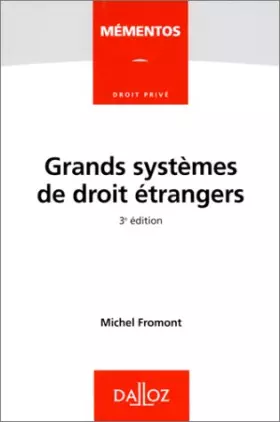 Couverture du produit · Grands systèmes de droit étrangers