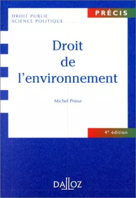 Couverture du produit · Droit de l'environnement, 4e édition
