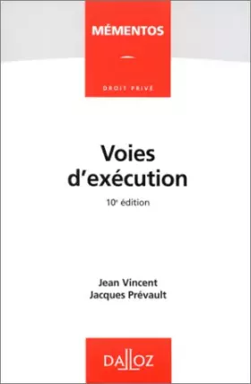 Couverture du produit · VOIES D'EXECUTION. 10ème édition