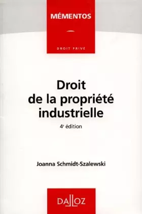 Couverture du produit · Droit de la propriété industrielle