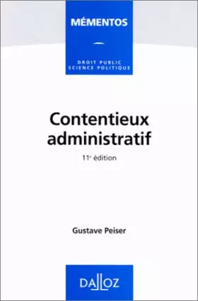 Couverture du produit · CONTENTIEUX ADMINISTRATIF. 11ème édition