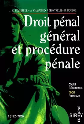 Couverture du produit · Droit général et procédure pénale