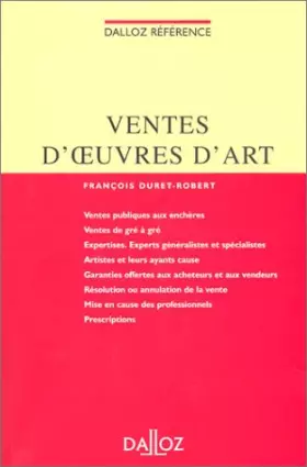 Couverture du produit · Ventes d'oeuvres d'art
