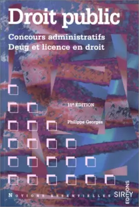 Couverture du produit · DROIT PUBLIC. 11ème édition