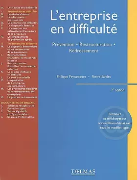 Couverture du produit · L'Entreprise en difficulté : Prévention - Restructuration - Redressement