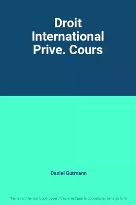 Couverture du produit · Droit International Prive. Cours